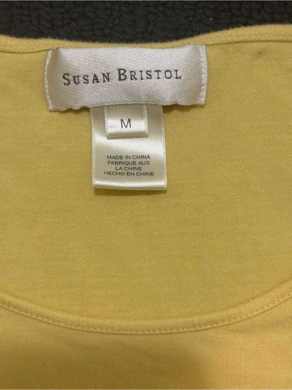 Susan Bristol Yellow Sleeveless Tank Top Women’s Medium Casual Basic Summer - Picture 2 of 3